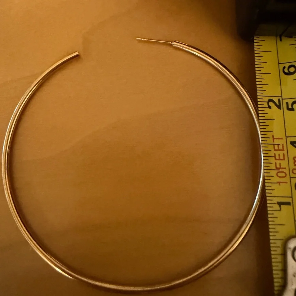 Jennifer Fisher 2.5 Thread Hoops in Plated Brass - Picture 12 of 14